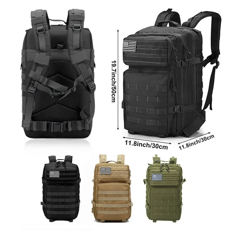 2Q-50L Tactical Backpack Men's - Rucksack Military Style ulasan dan harga