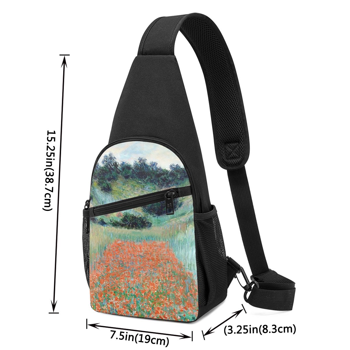 1885 Claude Monet Poppy Field  - Sling Backpack Shoulder ulasan dan harga