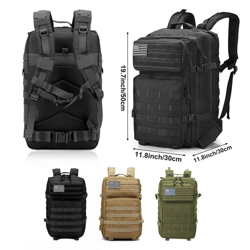 1W50L Tactical Backpack Men's  - Rucksack Military Style ulasan dan harga