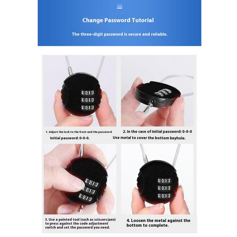 Round Shape Luggage Combo Lock - Backpack Lock Combo ulasan dan harga