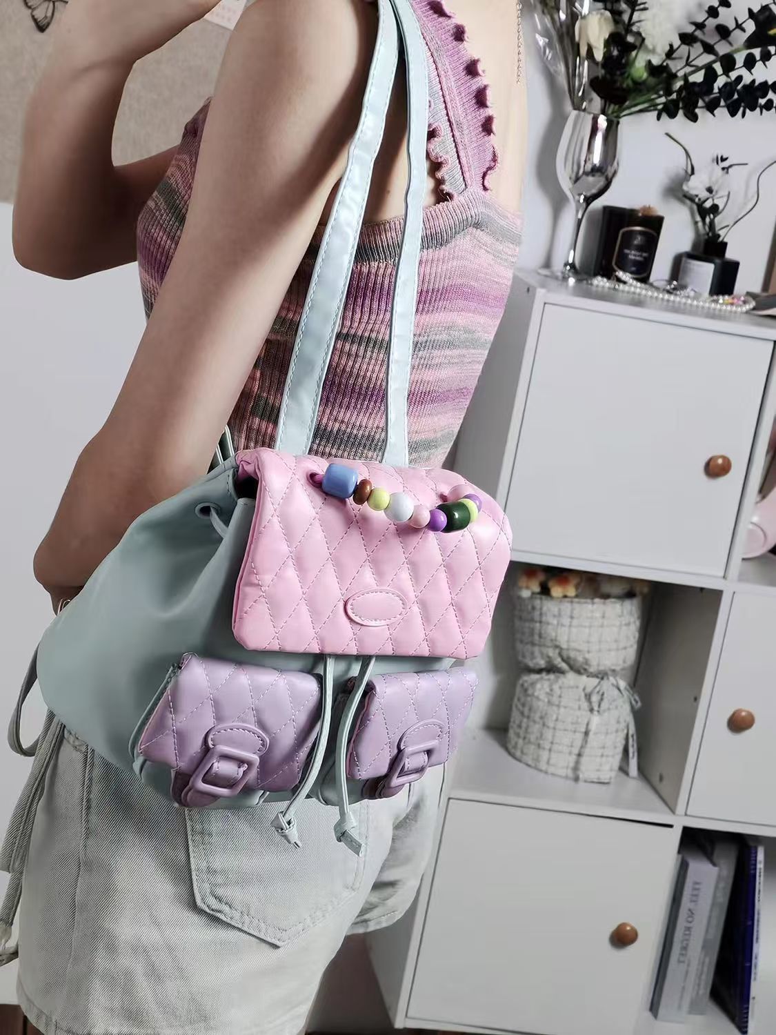JIAERDI Sweet Cute Y2k Mochila - Leather Backpack Vintage ulasan dan harga